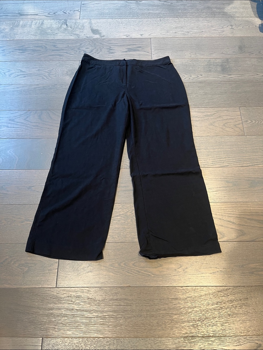 Tommy Bahama Black Silk Pull-On Trousers